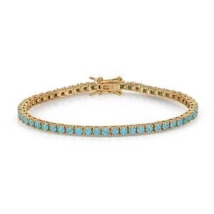 NEW NATIVE GEM women's tennis bracelet in turquoise